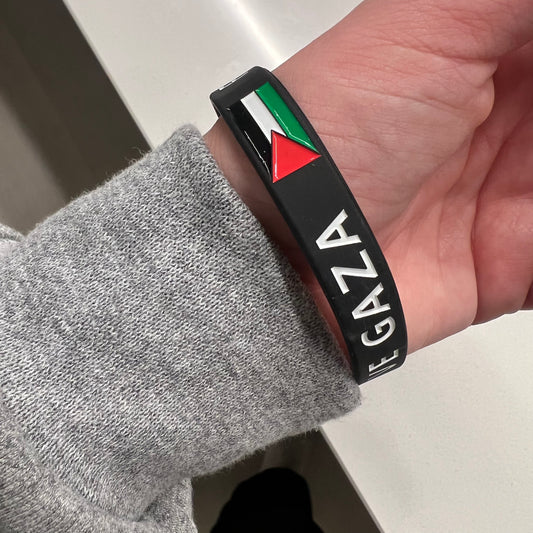 SAVE GAZA 🇵🇸 FREE PALESTINE 🇵🇸 black bracelet
