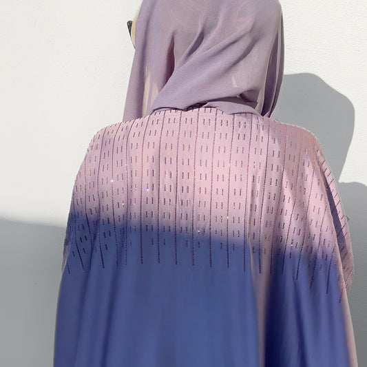 Sparkly Purple Abaya Set