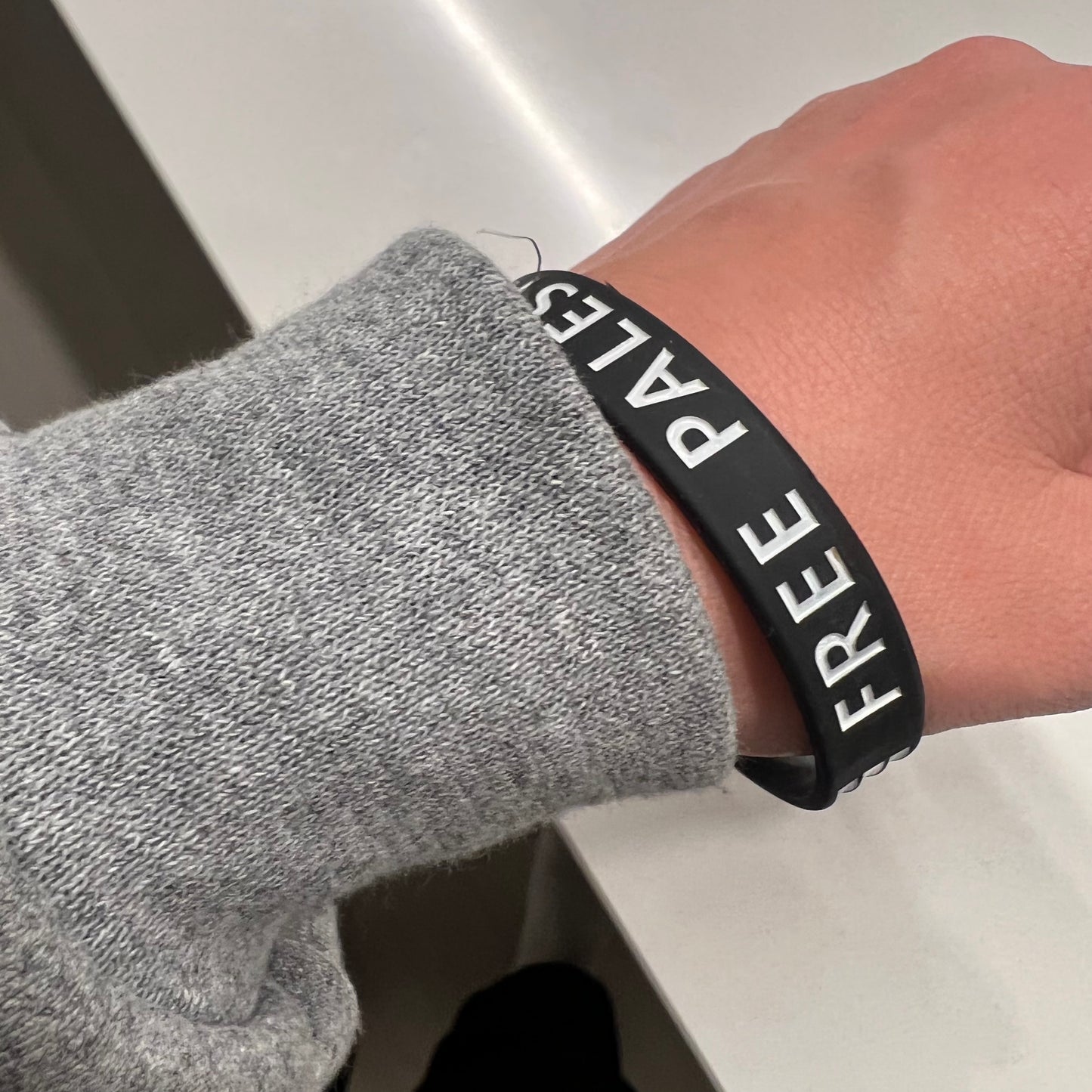 FREE PALESTINE 🇵🇸 black bracelet