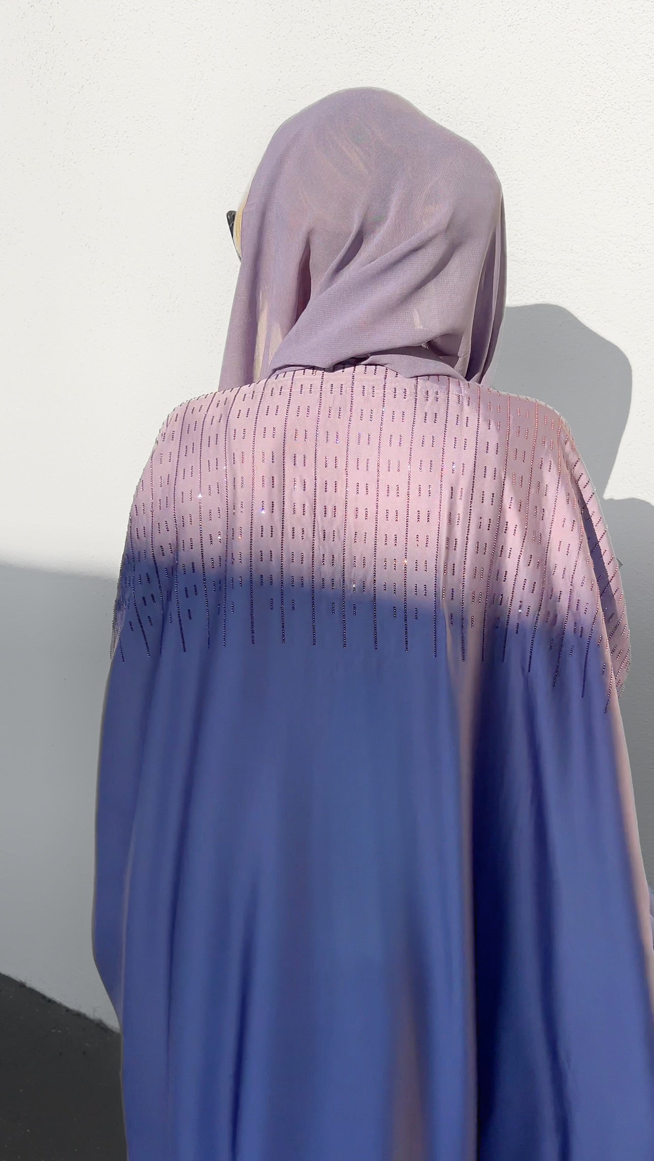 Sparkly Purple Abaya Set