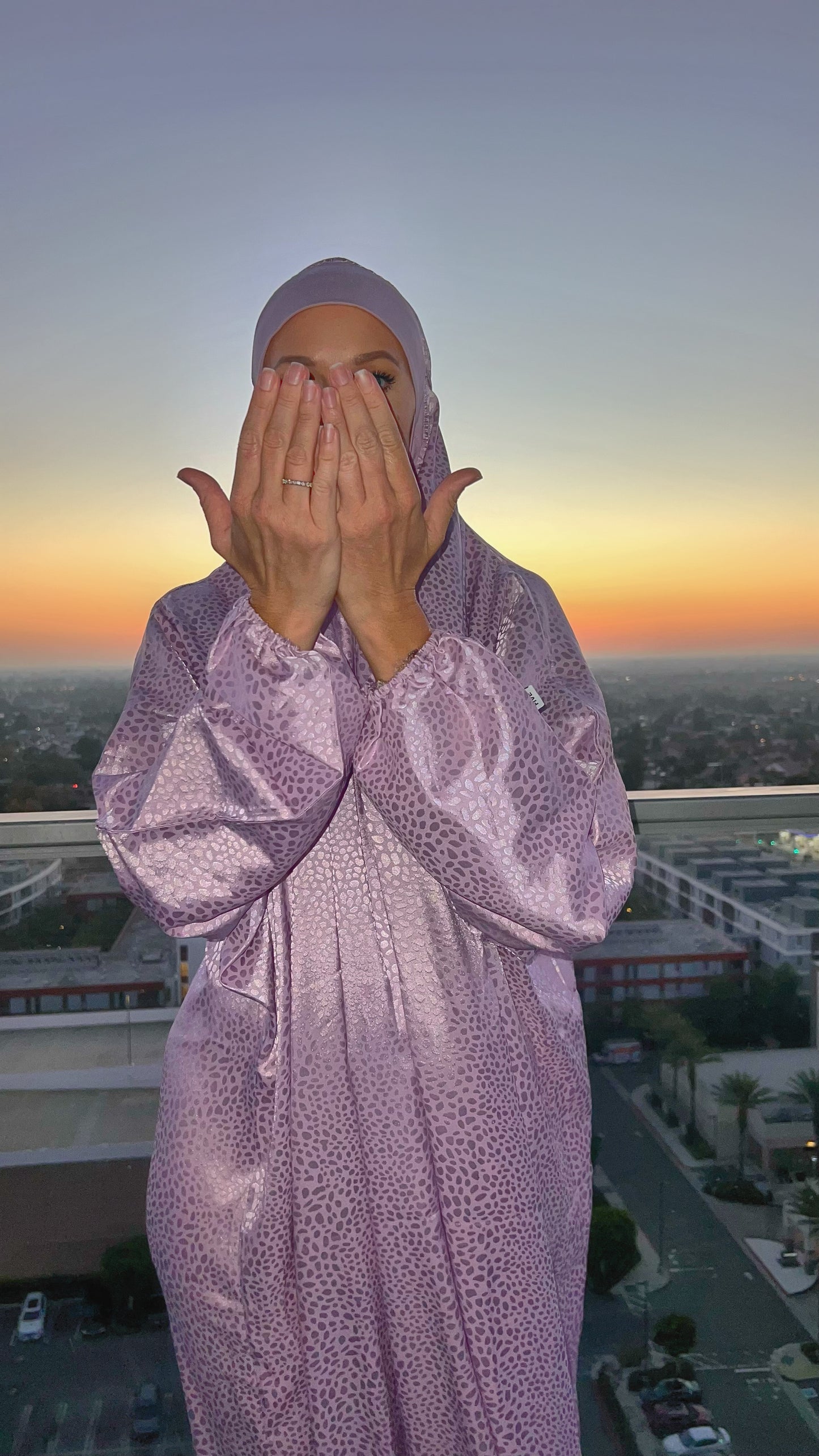 Lilac + Dusty Mauve Prayer Gown Set