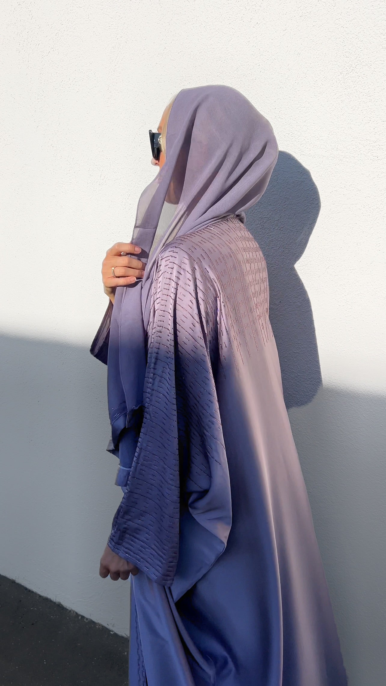 Sparkly Purple Abaya Set