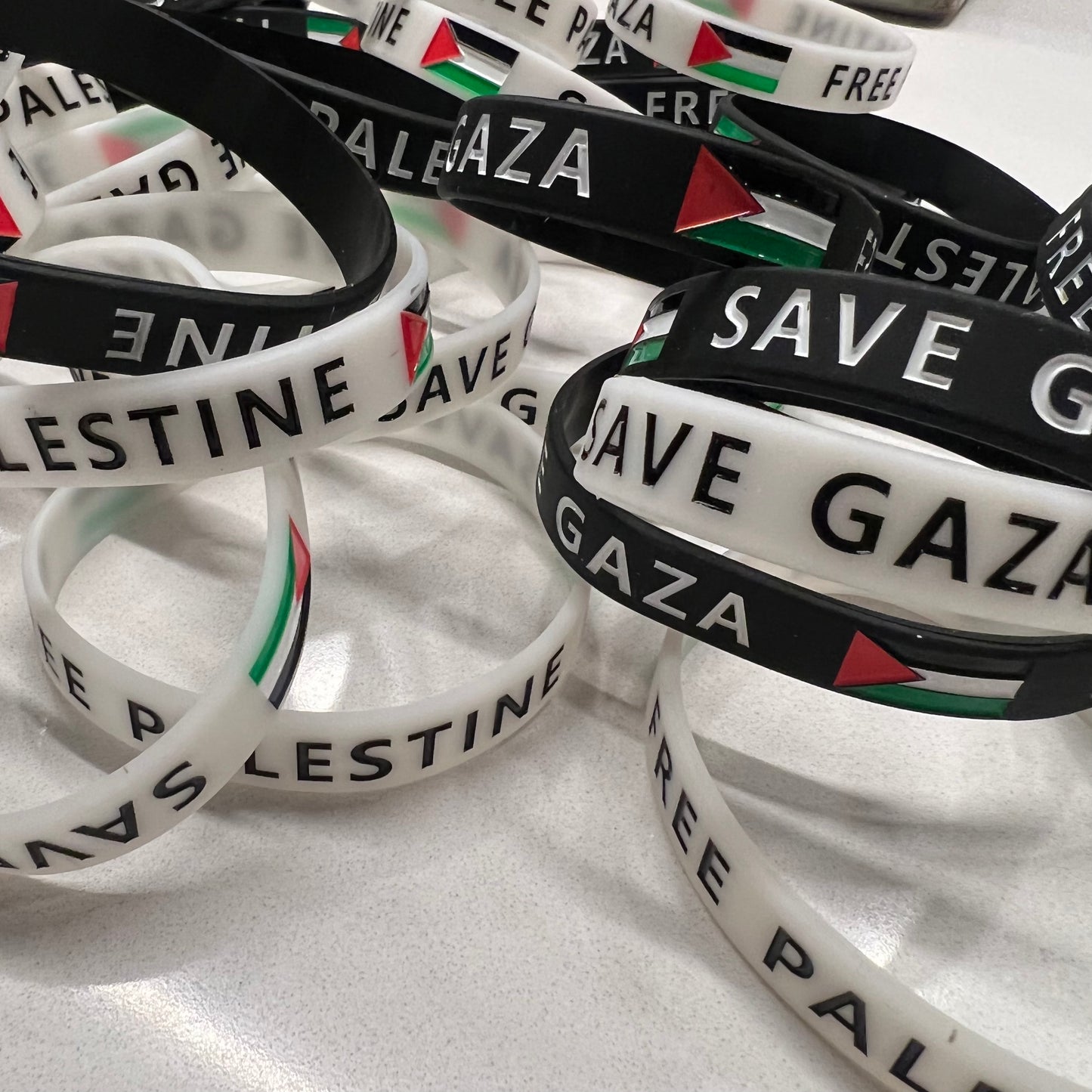 FREE PALESTINE 🇵🇸 black bracelet