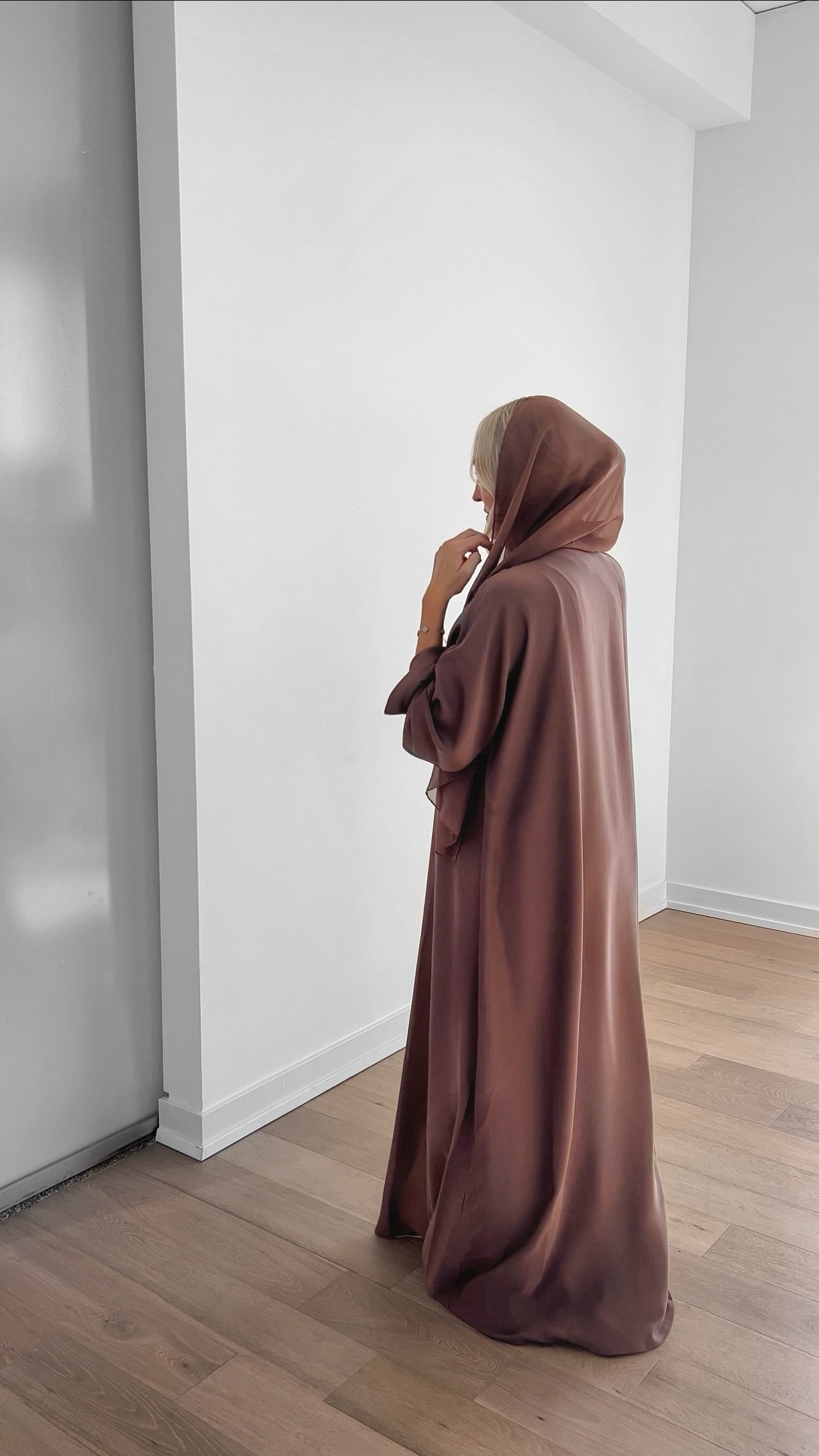 Dusty Mauve Abaya + Hijab